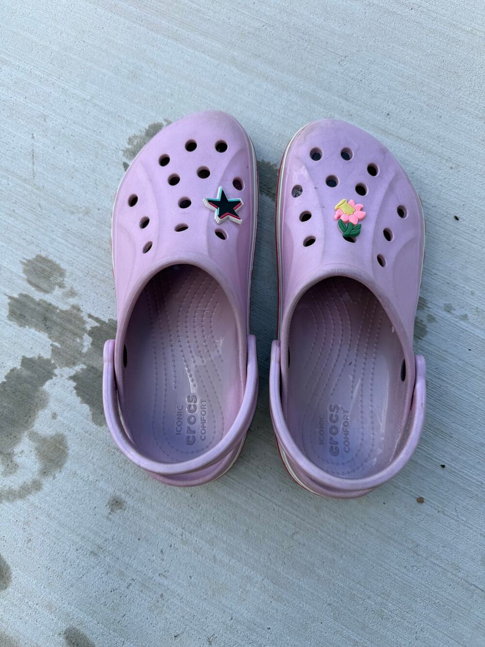 Crocs Bayaband Clogs Pink Women’s Size 10 Classic Comfort Shoes Jibbitz